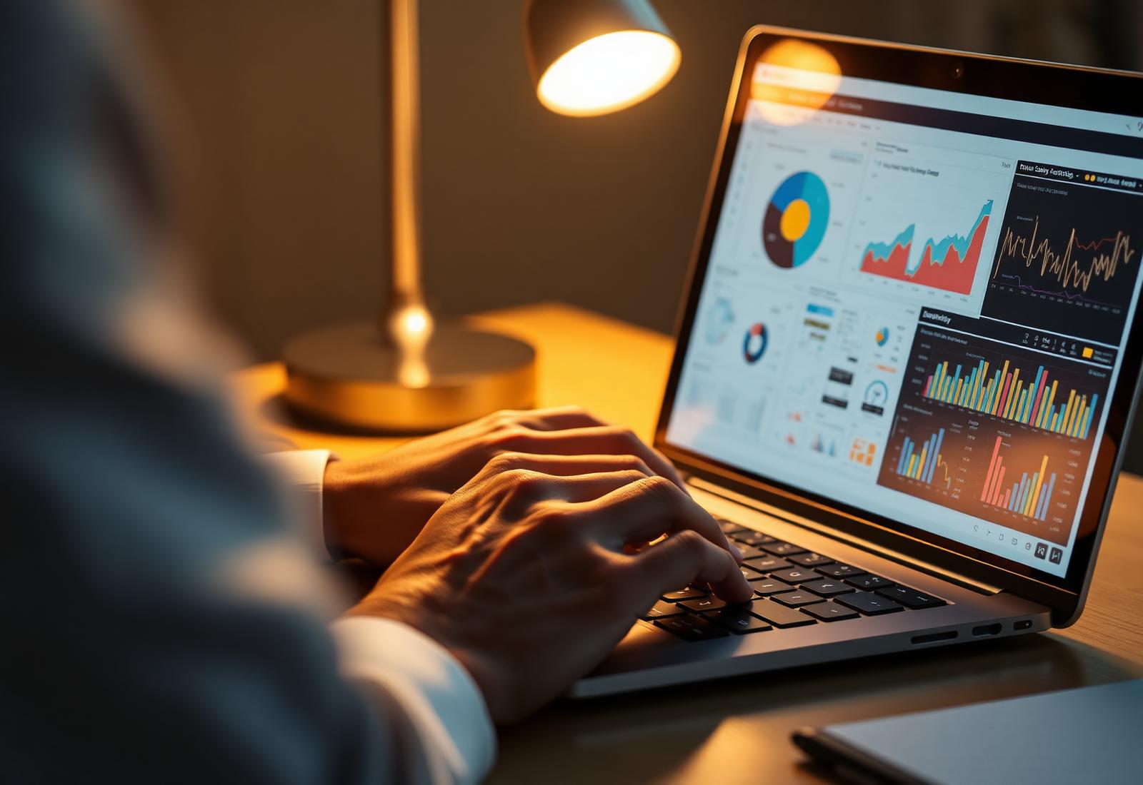 Analyst reviewing dashboards